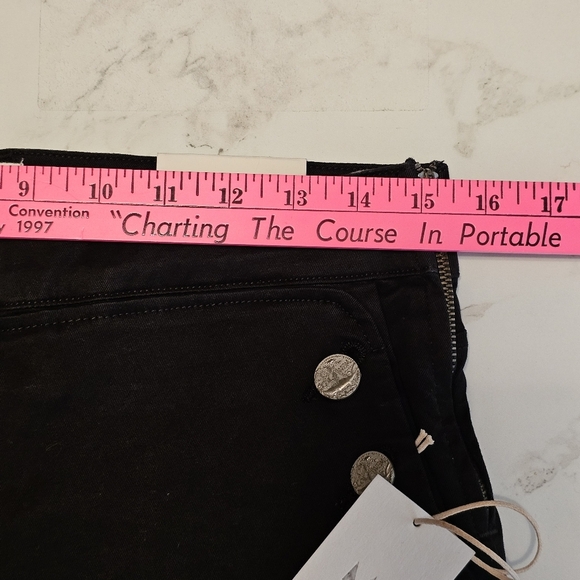 McGuire Black High Rise Side Zip Black Flare Sailor Pants Size 30 - Picture 10 of 15